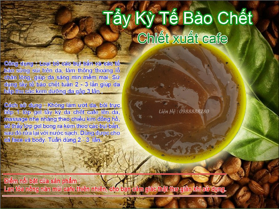 TẨY DA CHẾT CAFE